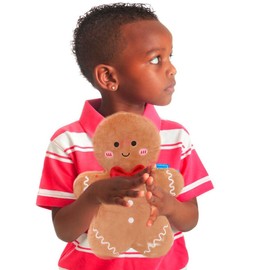 Cyprinus Carpio 15-3/4 Christmas Smile Gingerbread Man Pillow Anti-Clumpy Biscuit Man Plush Soft Throw Pillows Stuffed Premium Polyester Fiber Christmas Party Decor