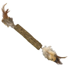 SPOT Ethical Pets Catnip Stick Cat Toy with Feathers, 12" (52061)