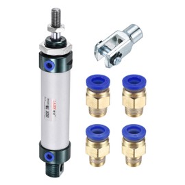 YOKIVE Pneumatic Air Cylinders, with Y Connectors and fitting Great for Automatic Equipment (25mm Bores 50mm Stroke)