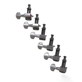 Planet Waves Auto-Trim Tuning Machines, 6 In-Line setup, Chrome