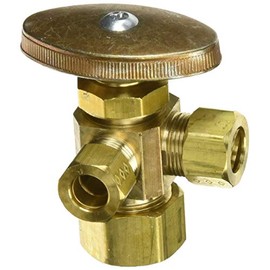 BrassCraft CR2901RX R1 1/2" Nominal Compression Inlet x 7/16" O.D Compression x 3/8" O.D Compression Dual Outlet Multi-Turn Valve
