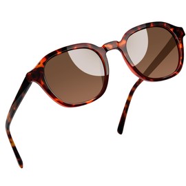 Joopin Acetate Polarized Sunglasses Square Sun Glasses Men Women UV Protection Trendy Shades Designer Sunnies (Leopard Brown)