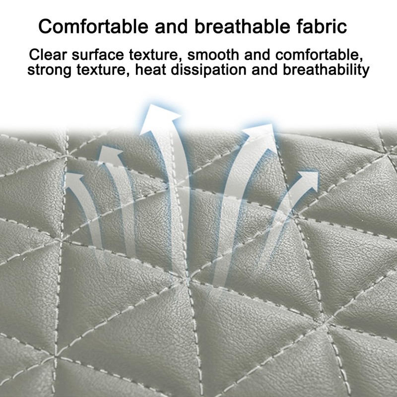 KHGUZ 2PCS Leather Car Seat Cover, Vehicle Front Bottom Seat