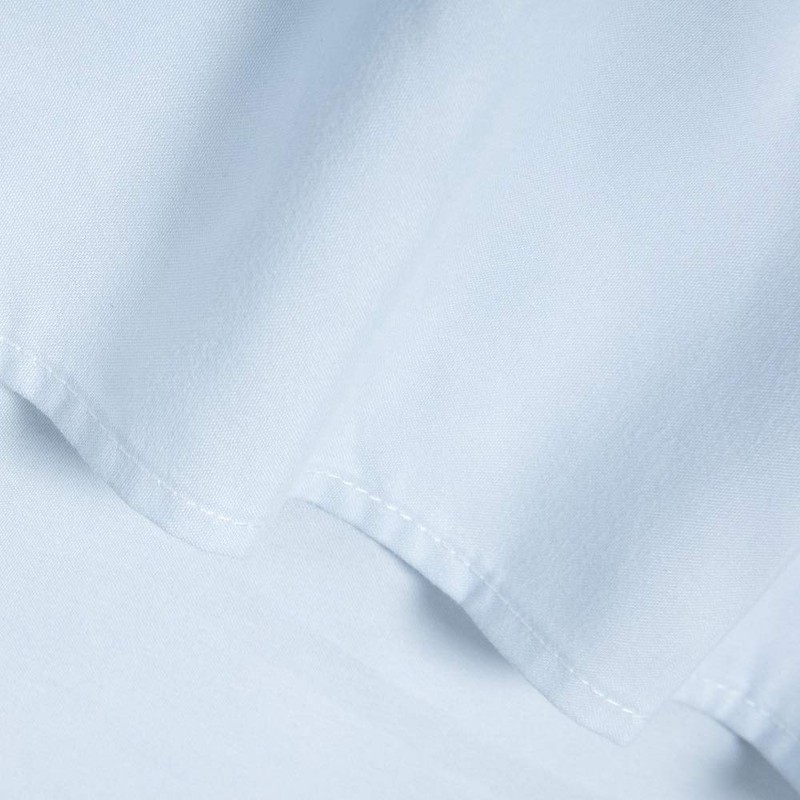 Light Blue Ruffle Shower Curtain Farmhouse Fabric Cloth Shower Curtains
