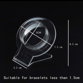 mollensiuer Jewelry Holder, 2 Pcs Clear Acrylic Bracelet Display Stand, Jewelry Organizer Rack, Transparent Shelf Shelves, Clear Jewelry Organizer