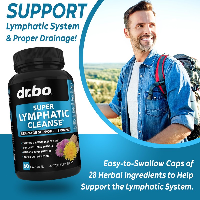 Lymphatic Drainage Supplements Pills - Lymphatic Support Total Herbal Cleanse