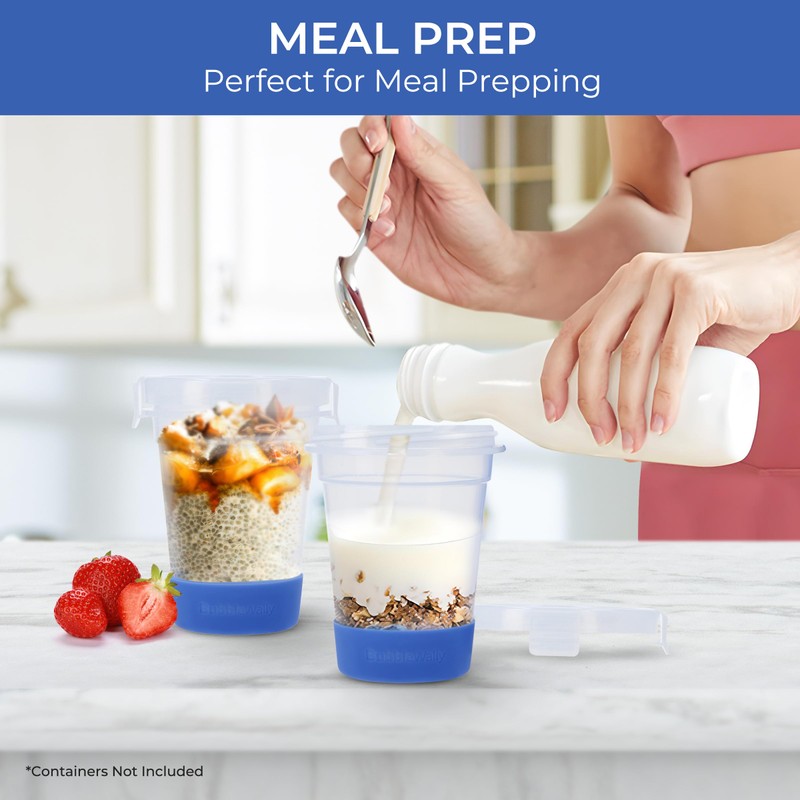 Bubblewally JoyPlus Snap Lock Lids (2-Piece Set | Blue) -