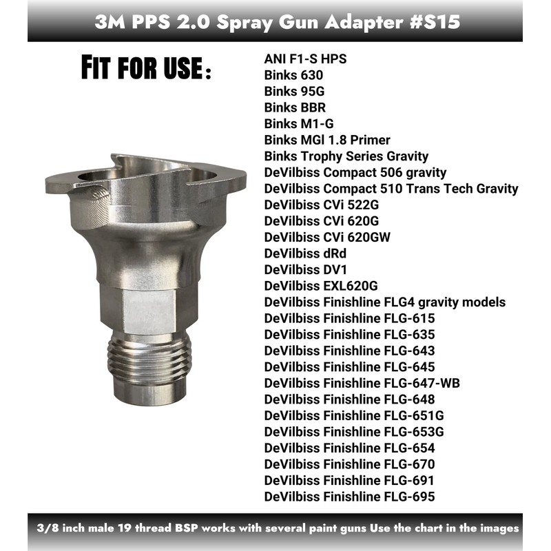 MITANSLE PPS 2.0 Spray Gun Adapter #S15 (26046) - 3/8