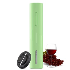 COKUNST Battery Wine Opener, Automatic Corkscrew with Foil Cutter Gift for Home Wedding Party Green
