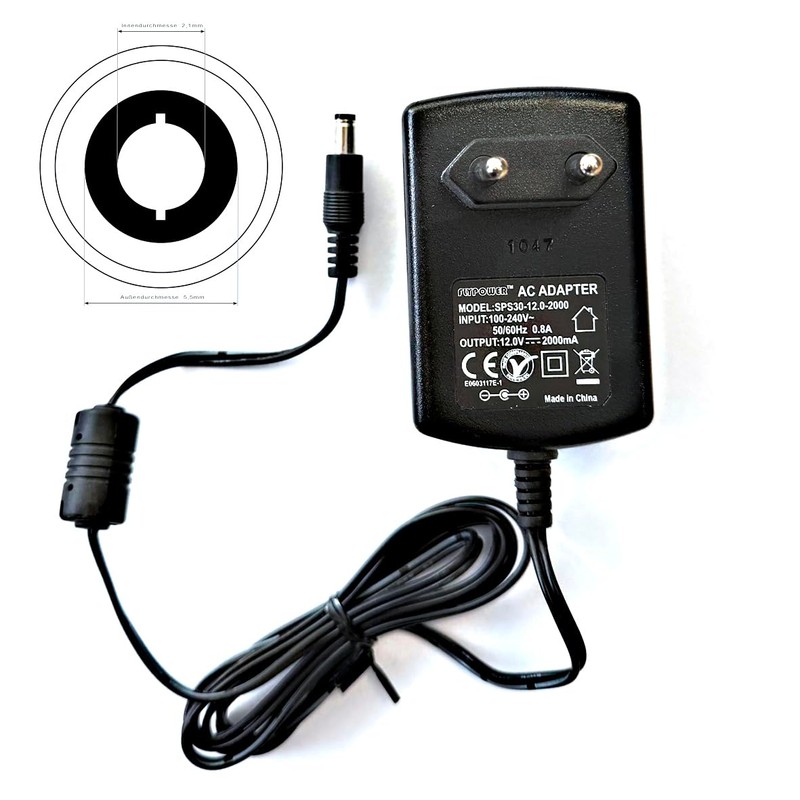 Rhombutech 12 V 3 A power supply for e.g. USB