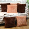 VitalCozy 6 Pcs Faux Fur Throw Pillow Covers Fluffy Couch