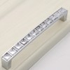 ESreake Large U Shape Diamond Crystal Glass Rhinestone Cabinet Pulls