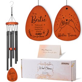 APXAIY Bestie Gifts for Women, Wind Chimes Best Friend Birthday Gifts, Unique Friendship Gift Home Decor for BFF, Soul Sister, on Thanksgiving, Christmas, House Warming - 26 Inch