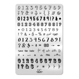 Uberchic Special Edition Numbers 01 Placa Para Uñas