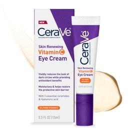 Cerave Crema Ojos Vitamina Que Renueva Piel Ácido Hialurónico Ceramidas Cafeína Debajo Círculos Oscuros Hinchazón Fragancia Probada Skin Care