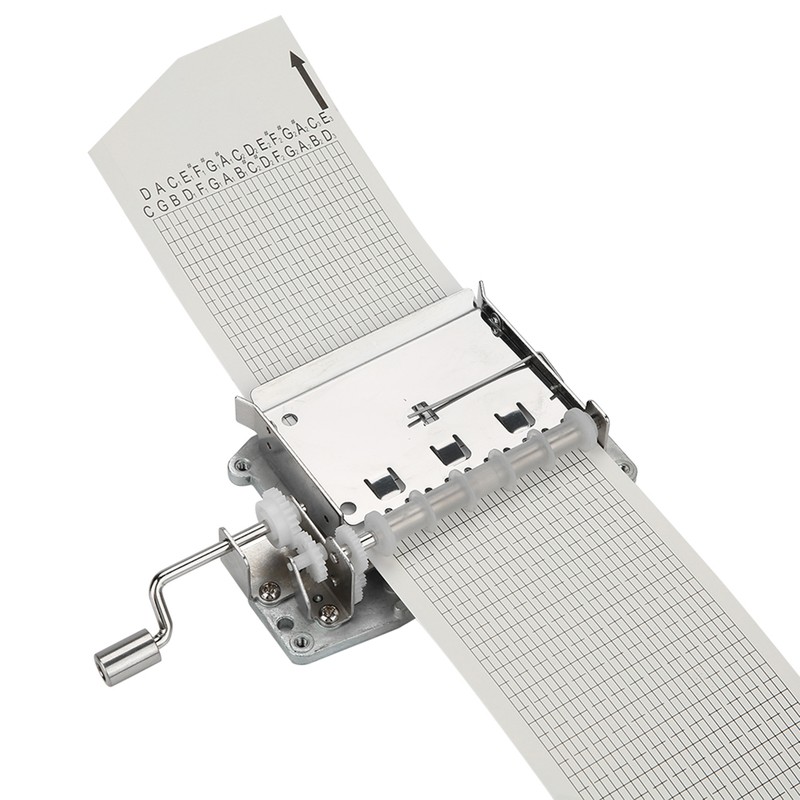 DIY 30 Note Tape Hand Crank Music Box Movement Hole