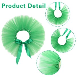 Dog St Patricks Day Outfit, St. Patrick's Day Dog Bandana Costume Clothes Accessories with Green Shamrock Hat Headband Ribbons Tutu Skirts Buffalo Plaid for Pets Dogs (Style B)