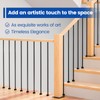 Muzata 10Pack 44'' Wrought Iron Balutser Hollow Straight Bar Metal