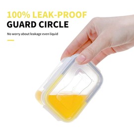EASYLOCK 6 Pack 180ML Small Food Containers with Lids Airtight Plastic Meal Prep Containers Mini Food Pots BPA Free