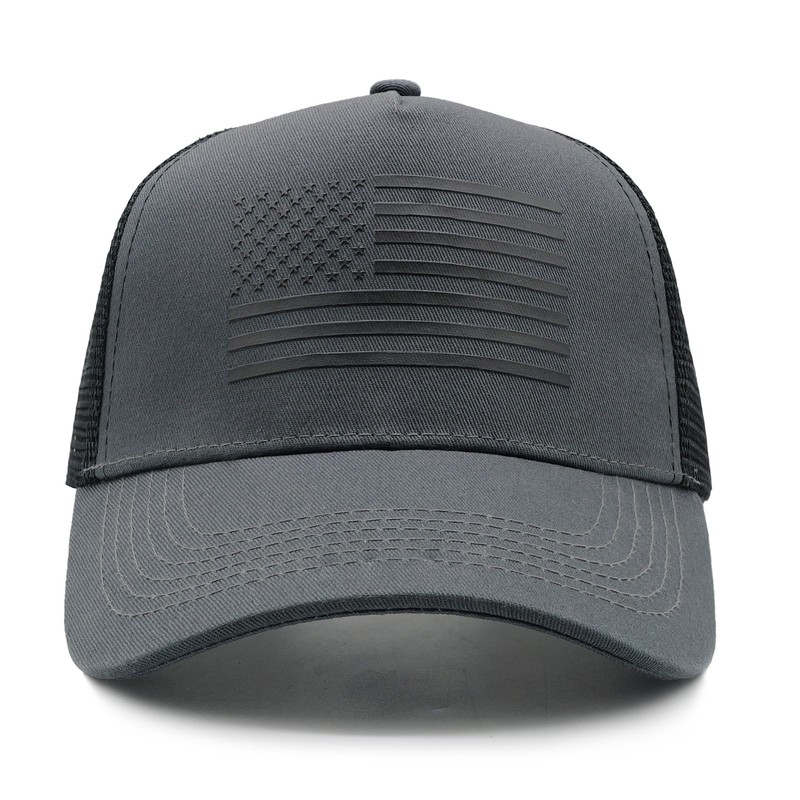 WALNOVA American Flag Trucker Cap, Adjustable Mesh Snapback USA Flag