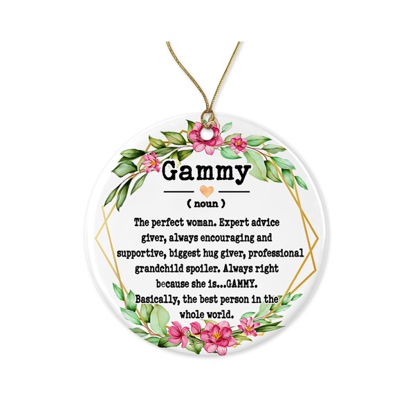 WolfeDesignPDD Gammy Noun Ornament - Christmas Ornament for Gammy -