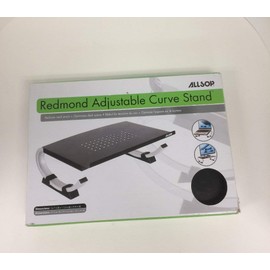 Allsop Adjustable Curve Notebook Stand, 15 x 11 1/2 x 6, Black/Silver