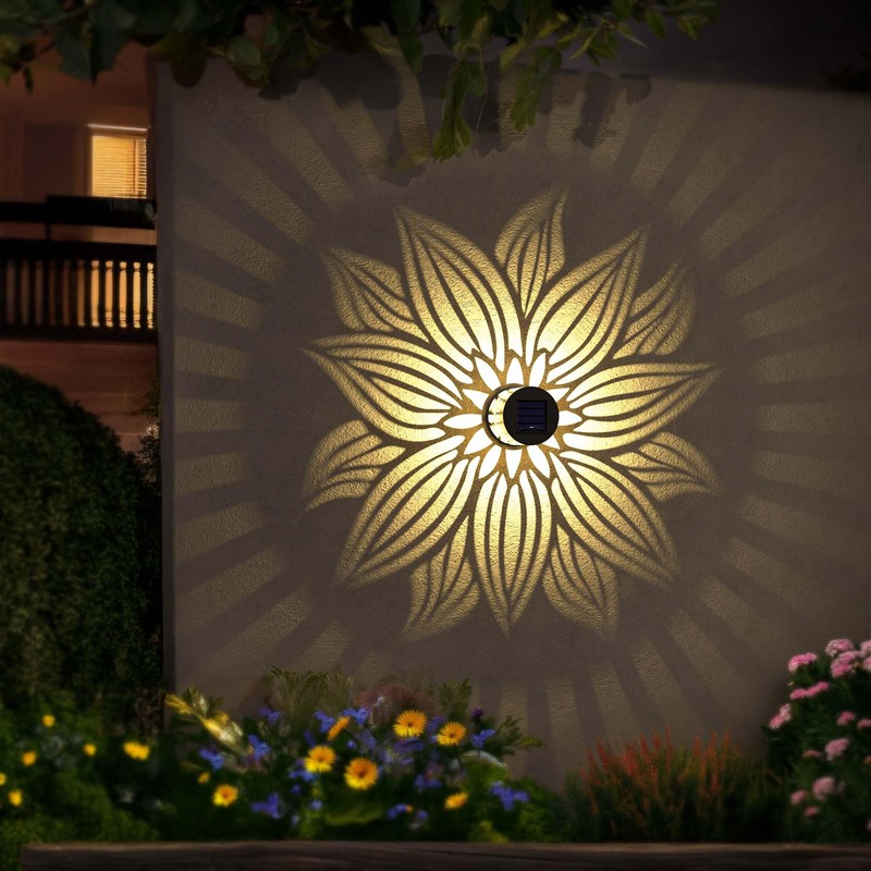 Hapjoy Solar Fence Lights 2 Pack Outdoor Deck Step Wall