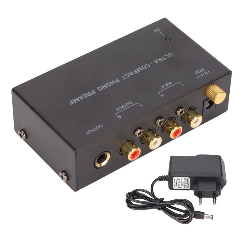 PP400 Phono Turntable Preamp, Compact Audio Phono Preamp, Independent Button