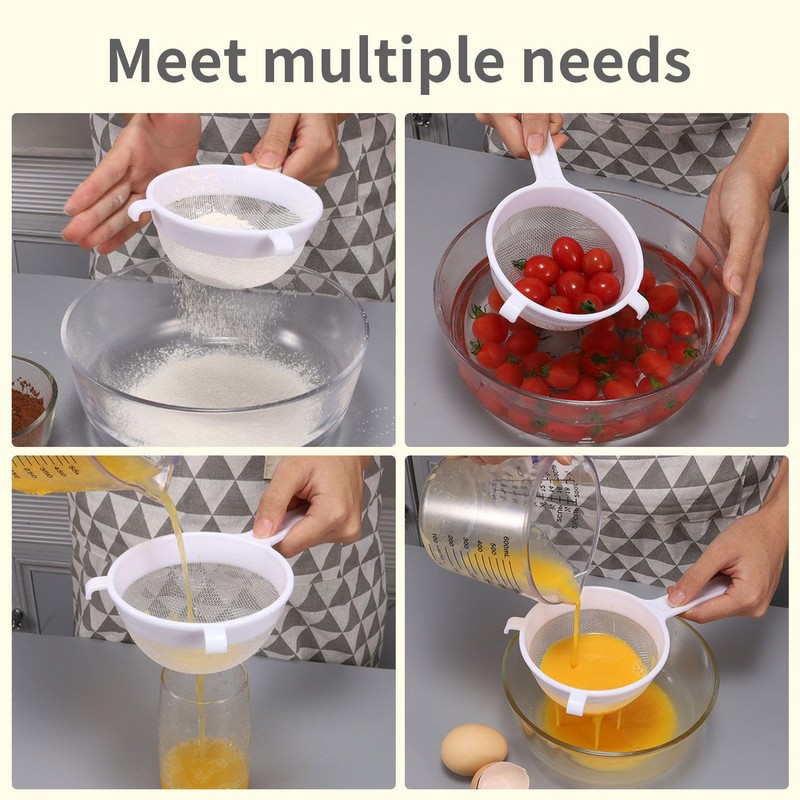 4 Pieces Hand Strainer, Soy Milk Strainer, Tea Strainer, Residue