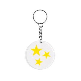 Made-Events Key Ring Acrylic Pendant Stars, yellow
