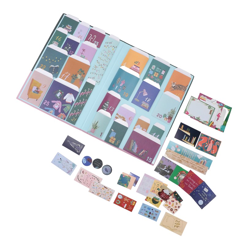 Book Lovers Advent Calendar Unique Countdown with 25 Bags Book