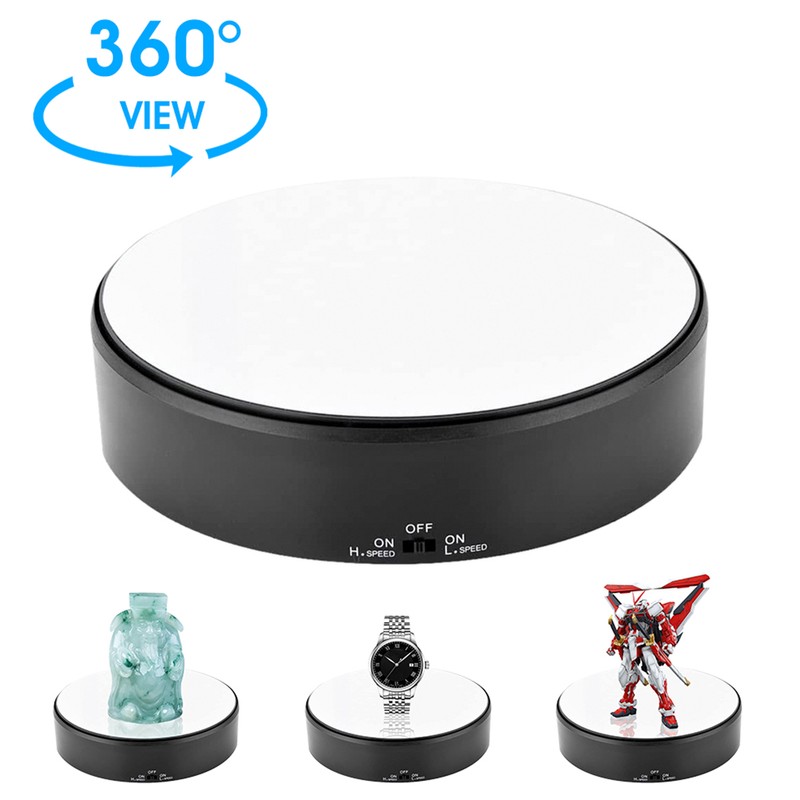 Mirror Surface 360° Rotary Display Stand Adjustable Rotating Speed Turntable