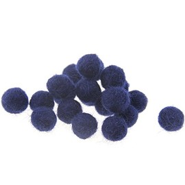 Zasy 15 mm Wool Felt Balls DIY Garland Beads Handmade Fashion Jewellery Accessories Pack of 20 (Navy)