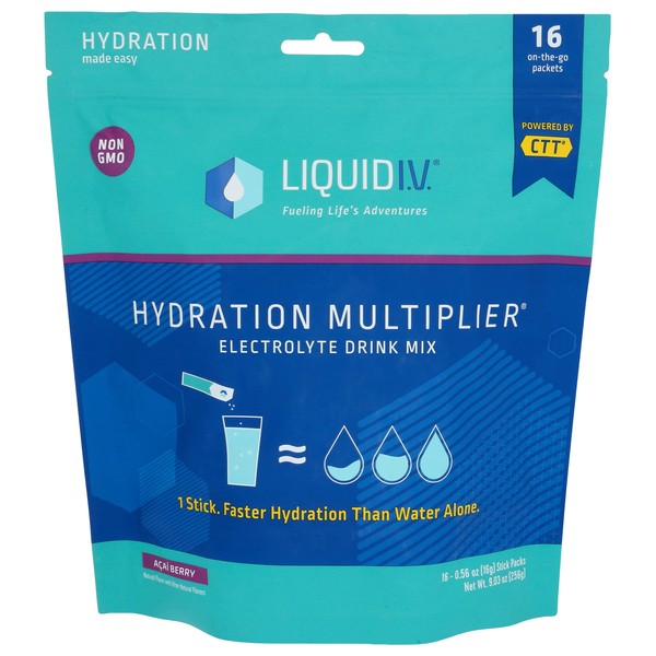 Liquid IV Acai Berry Hydration Drink Mix 16 Count, 16 GR