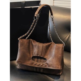 Bags for Women, Denim Shoulder Bag, Large Capacity Chain Strap Crossbody Sling Purse Bag for Daily Used, Casual Trendy Versatile High-quality Daily Commuting Bag, Bags for Women:_Dark Gray_Please Refer To The Pictures for Dimensions