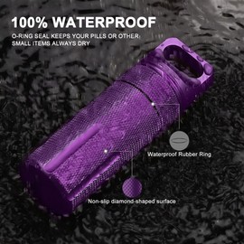 Aluminum Alloy Carrying Case Compatible with Ledger Nano X/S Plus YubiKey USB 5 5C NFC Nano, Waterproof & Shockproof USB Thumb Drive Device Storage, Secure Case for Cryptocurrency Cold Wallet, Purple