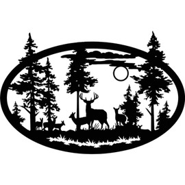 Wood Minimalist Black Wall Art Decor, Rustic Farmhouse Wall Hanging Silhouette for Living Room, Bedroom, Bathroom, Kitchen, or Office – Perfect Housewarming Gift (Deer)