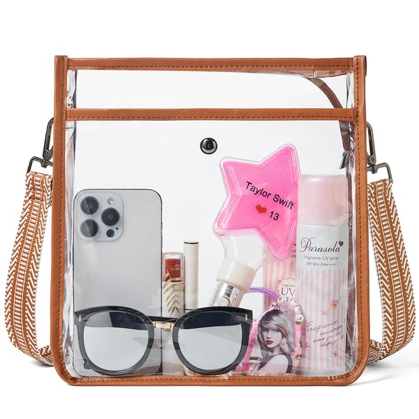 Bluome Clear Bag For Stadium Events Crossbody Concerts Bag Purse