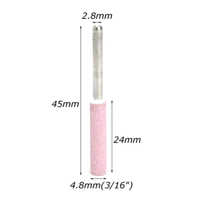 LEXIANG 10pcs Chainsaw Sharpener Grinding Stones 4.8mm 3/16 Sharpening Tool