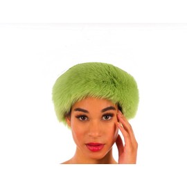 Cashmere Pashmina Group Headband-headbands-hat-hats-cap-caps-fur-mink-collar-collars-hair scarf-fox headband-fox-fur headband-headwear-ear muff-neck warmer (Lemon)