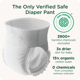 SmartyPants Pull Up Style Diapers | EWG Verified Safe & Plant-Based | Quilted 360 Waistband, Super Absorbent for Overnight Leak Protection | Training Pants by HealthyBaby | Size 5 (38 Count)