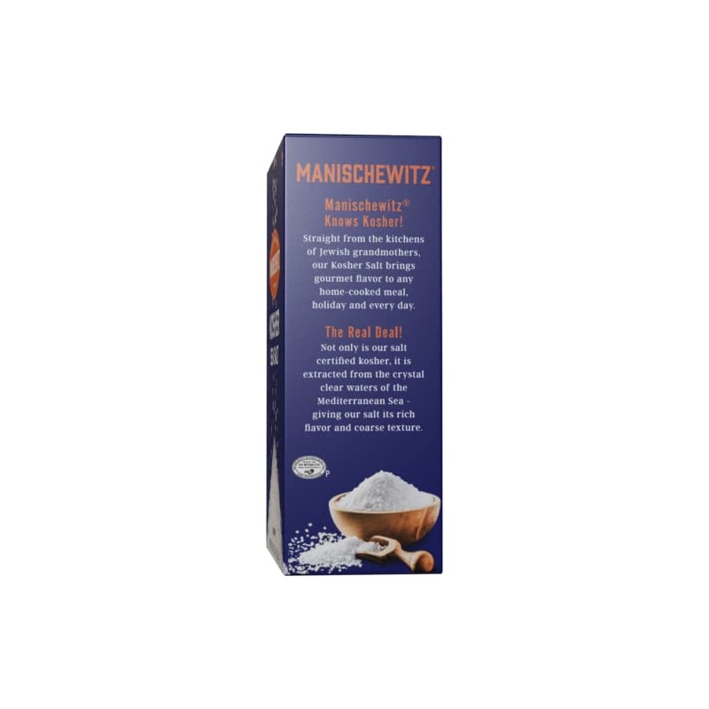 Manischewitz Natural Kosher Salt (4lb Box) | EZ-Pour Spout |