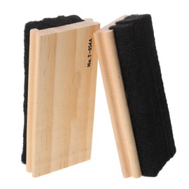 Tofficu 2pcs Wood Chalkboard Eraser Wool Felt for Easy Cleaning for School and Office Use Pine Backing Effortlessly Removes Chalk and Dry Erase Marker Residue