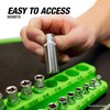OEMTOOLS 22485 3-Pc Magnetic Socket Organizer, SAE Magnetic Socket Holder,