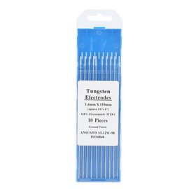 10Pcs Zirconiated Tungsten Electrodes WZ8 White Tip for AC Tig Welding 1.6mm*150mm