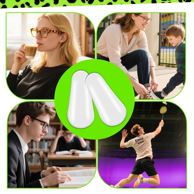 1.6mm Ultra-Thin-19mm Long Silicone Nose Pads for Glasses – Anti-Slip