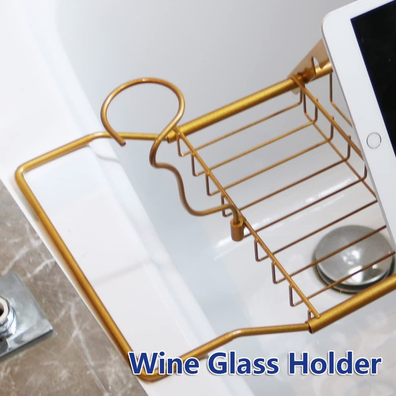 BESTHLS Bathtub Tray Caddy for Luxury Bath Expandable Extra Wide