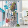 Abaysto Shower Curtain Best Greek Holiday Destinations Mykonos Island Waterproof