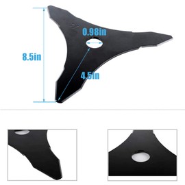 Gekufa Brush Cutter Blade 3T with Blade Adapter Kit for Lawnmower Gardening Machine Strimmer Blade for Poor Fresh Grass and Lawnmower