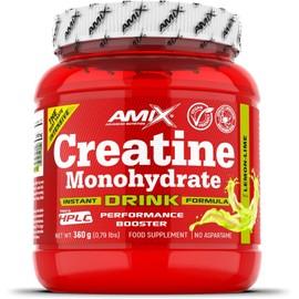 AMIX Kreatin monohydratisiertes Kraftgetränk - Kreatin -Essen ergänzt das Trinken, verbessert die körperliche Leistung, erhöht die Kraft und Muskelkraft bei Sportlern, Lima Limón 360 gr.